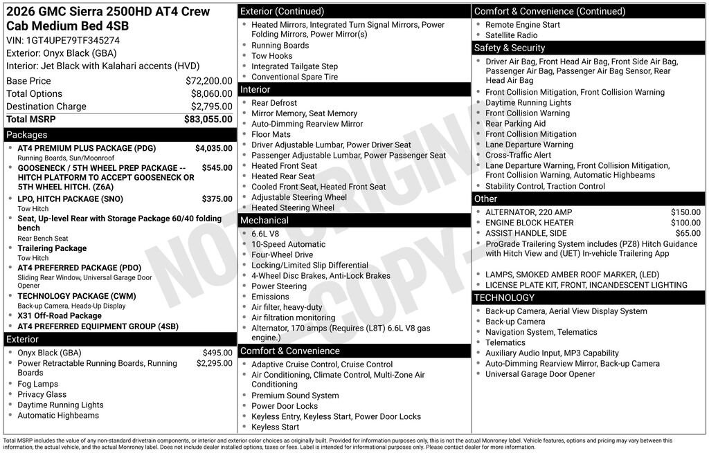 New 2026 GMC Sierra 2500 HD AT4 Truck