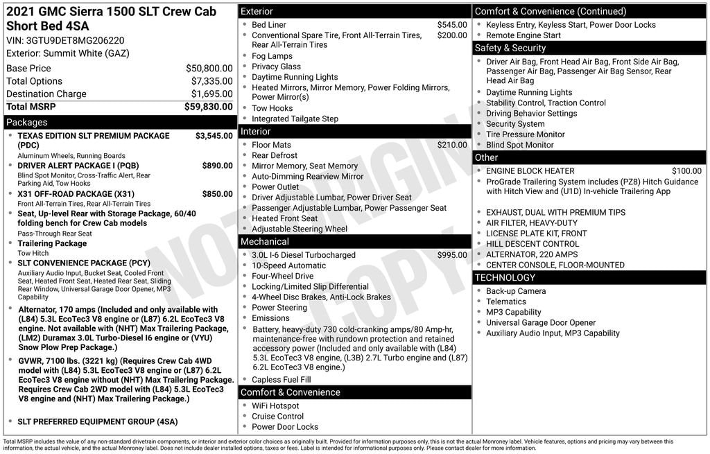 2021 GMC Sierra 4WD Crew Cab Short Box SLT's photo