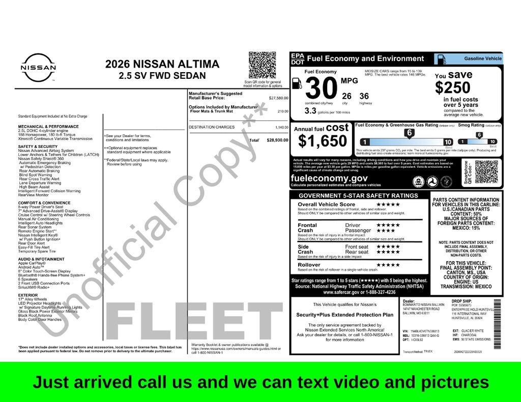 Used 2026 Nissan Altima SV