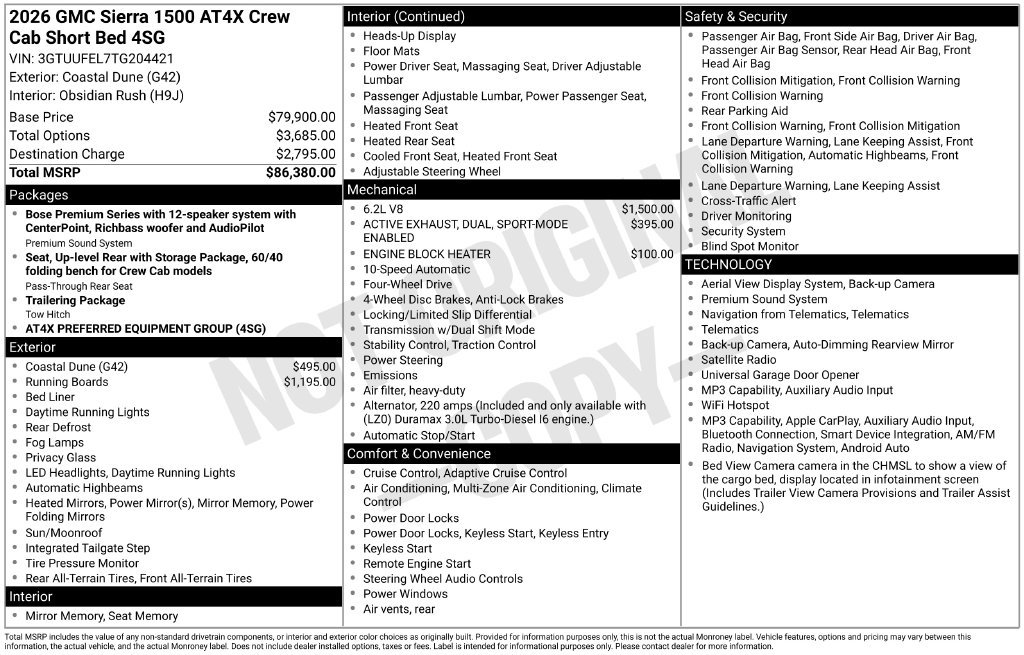 2026 GMC Sierra 1500 AT4X - Photo 42