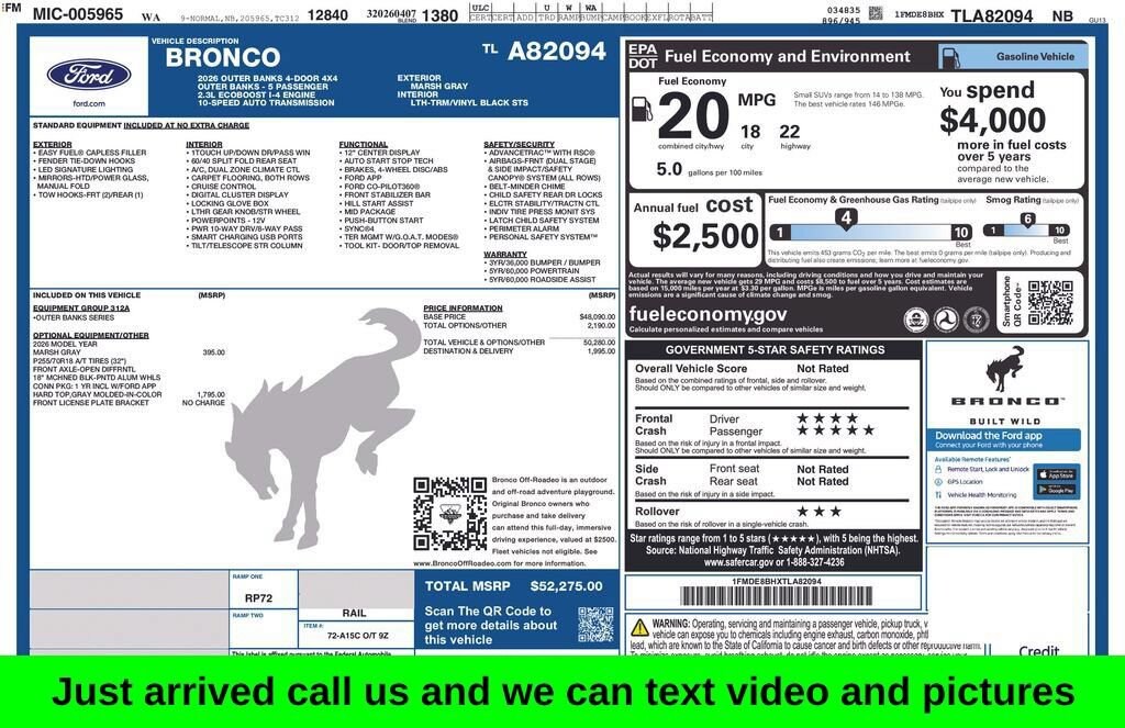 Used 2026 Ford Bronco Outer Banks