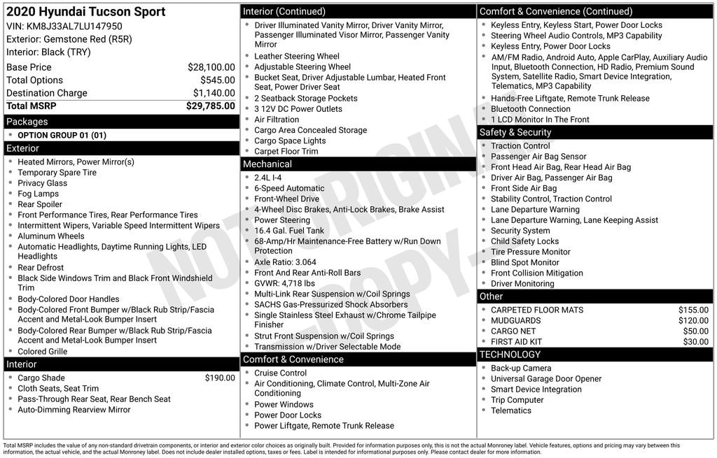 2020 Hyundai Tucson Sport FWD's photo