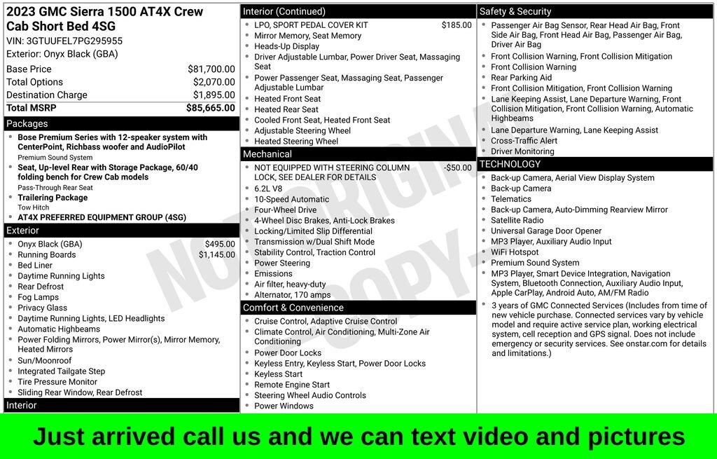 Used 2023 GMC Sierra 1500 AT4X Truck