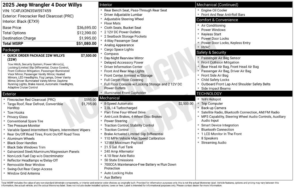 Used 2025 Jeep Wrangler Willys