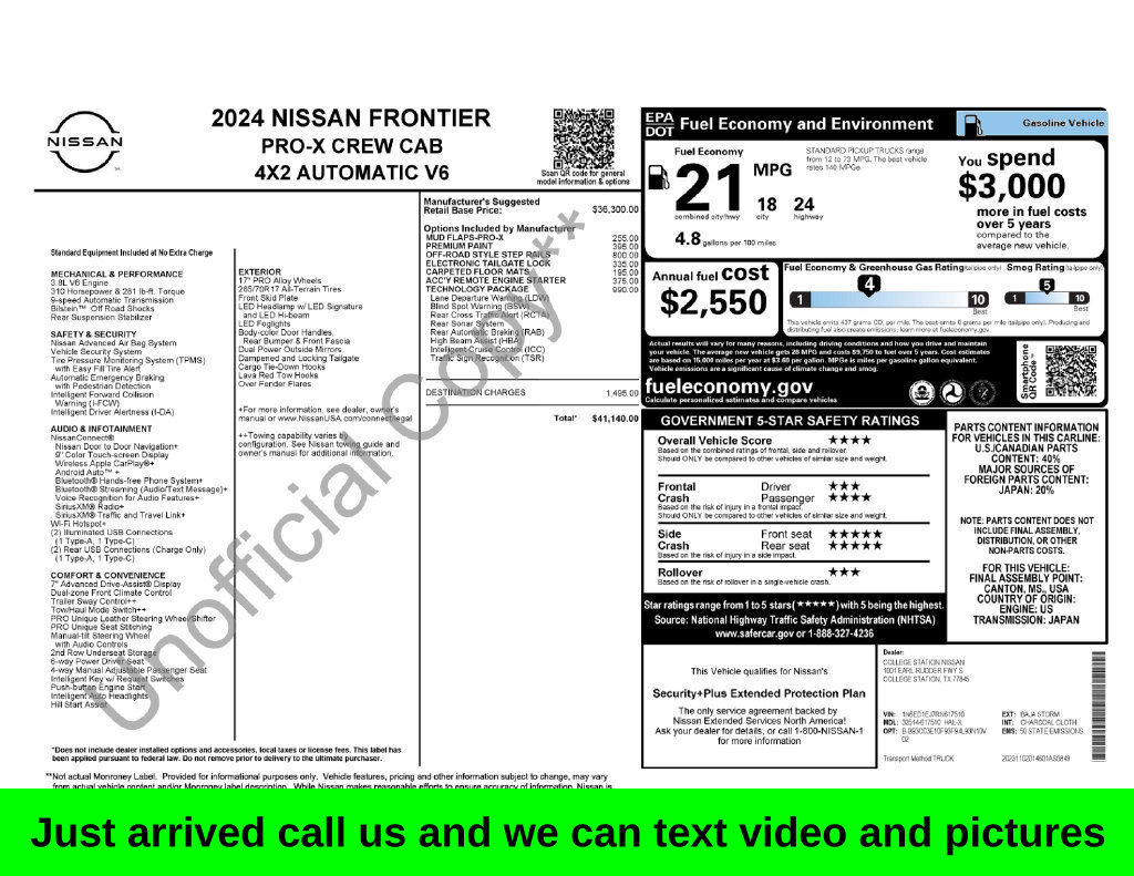 Used 2024 Nissan Frontier PRO-X