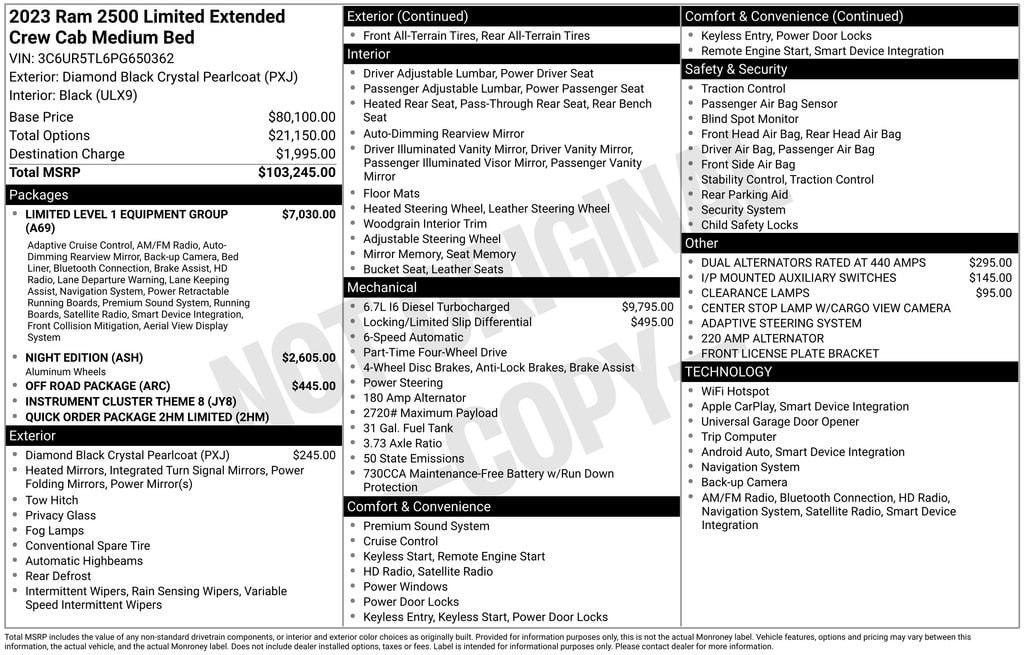 2023 RAM 2500 Laramie Limited 4X4 Mega Cab's photo