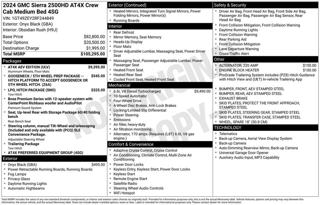 2024 GMC Sierra 4WD Crew Cab Standard Box AT4X's photo