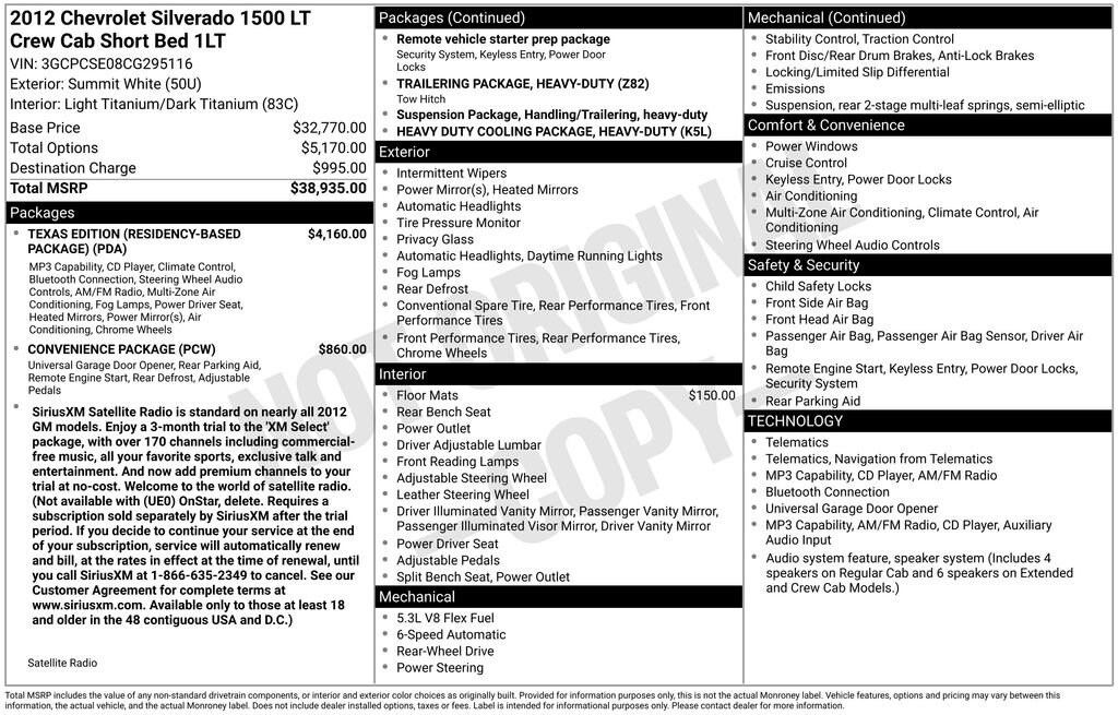 Used 2012 Chevrolet Silverado 1500 LT Truck