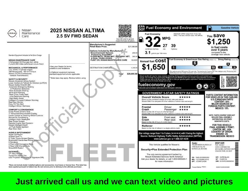 Used 2025 Nissan Altima SV FWD Sedan