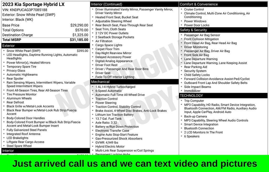 Used 2023 Kia Sportage Hybrid LX SUV