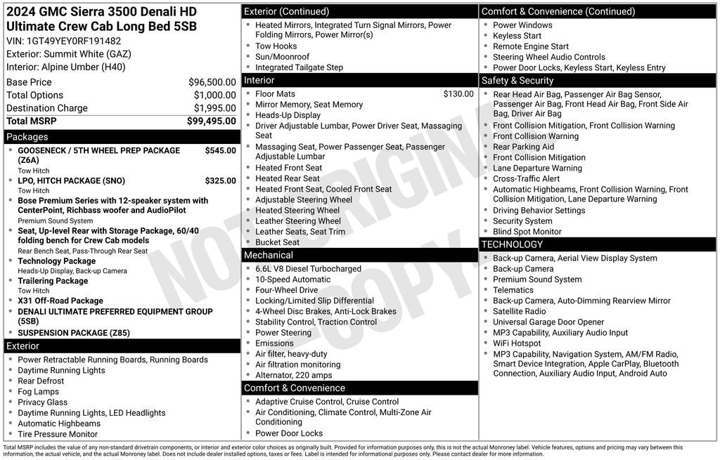 Used 2024 GMC Sierra 3500 HD Denali Ultimate DRW Truck