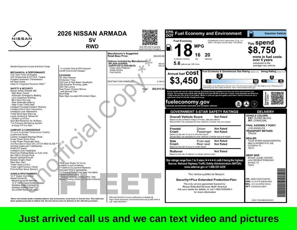 Used 2026 Nissan Armada SV