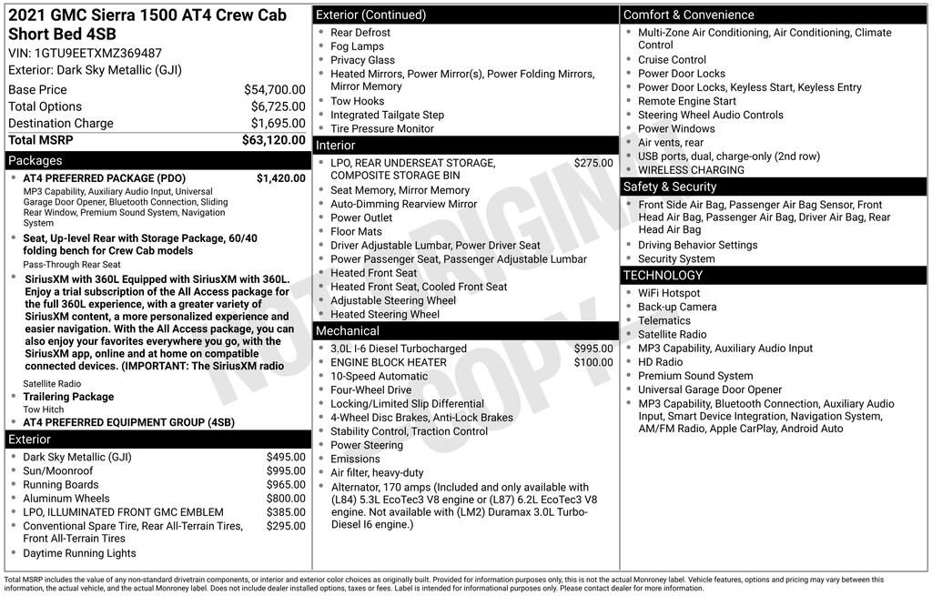 Used 2021 GMC Sierra 1500 AT4 Truck