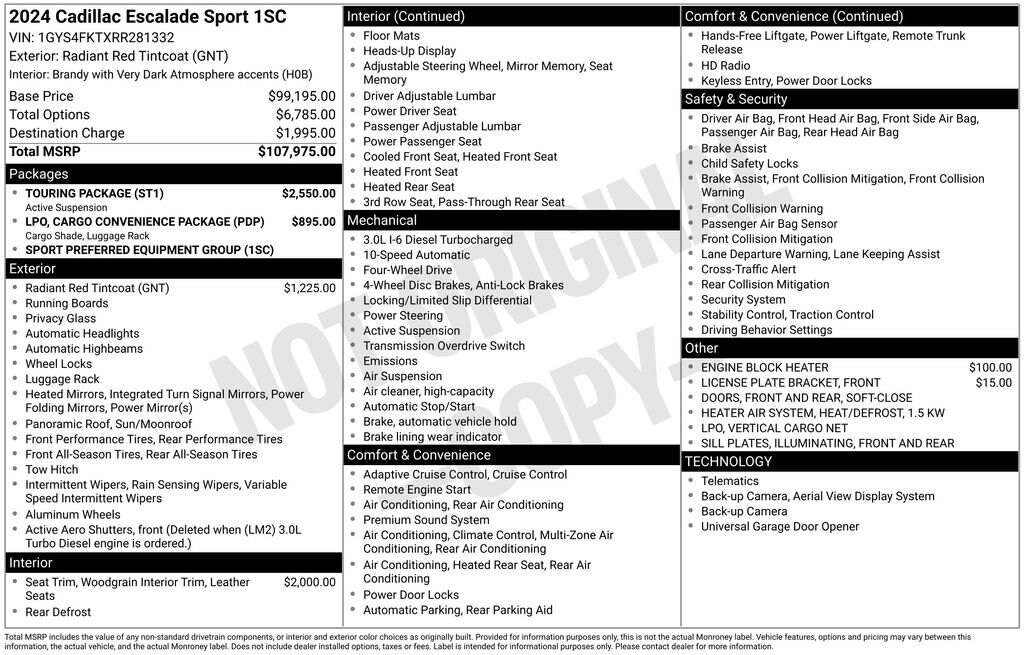 Used 2024 CADILLAC Escalade Sport SUV