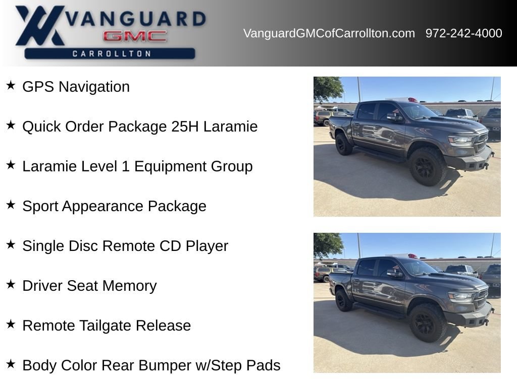 Used 2019 Ram 1500 Laramie Crew Cab 4x4 57 Box Truck