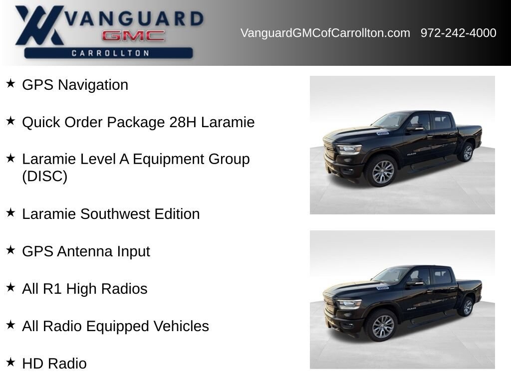 Used 2022 Ram 1500 Laramie Crew Cab 4x2 57 Box Truck
