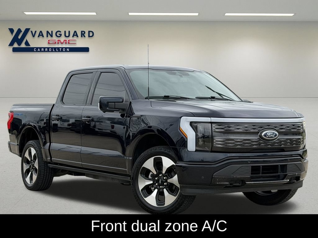 Used 2023 Ford F-150 Lightning Platinum with VIN 1FT6W1EV0PWG11317 for sale in Carrollton, TX