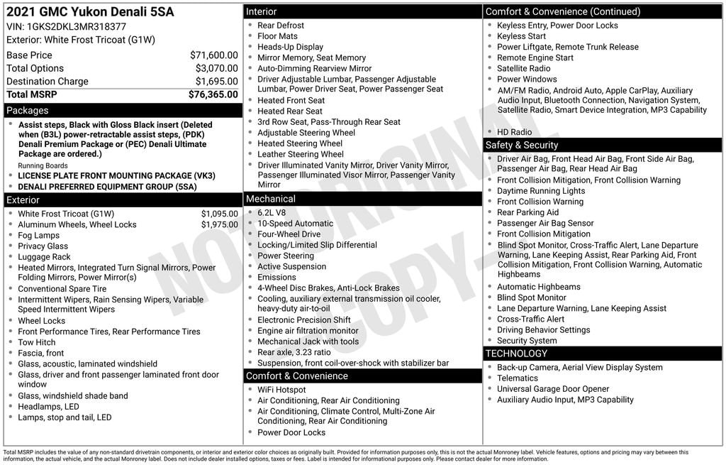 Used 2021 GMC Yukon Denali SUV