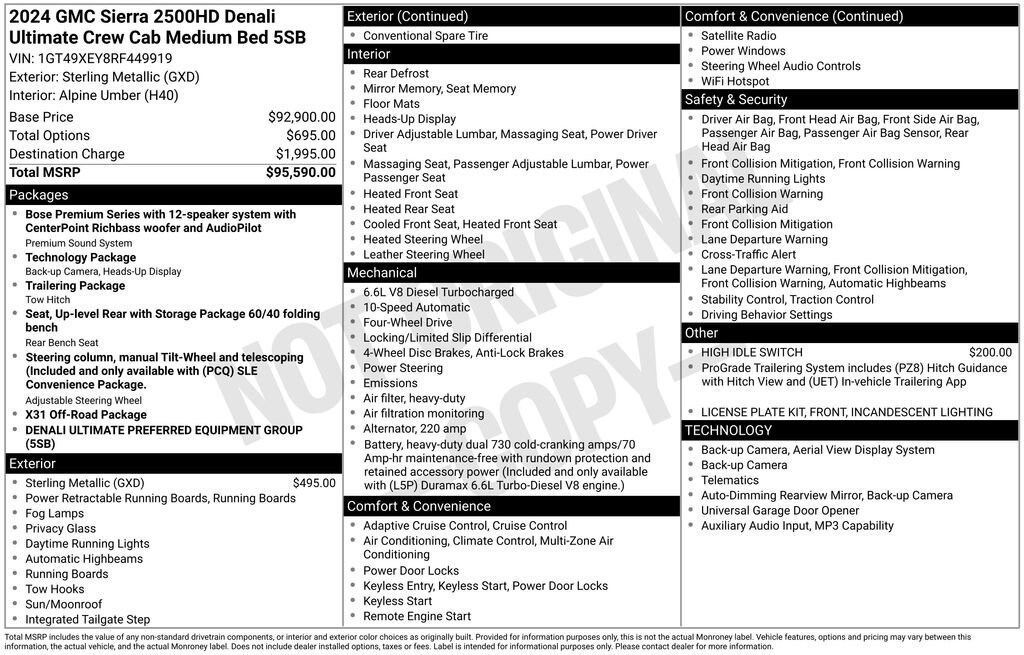 Used 2024 GMC Sierra 2500 HD Denali Ultimate Truck