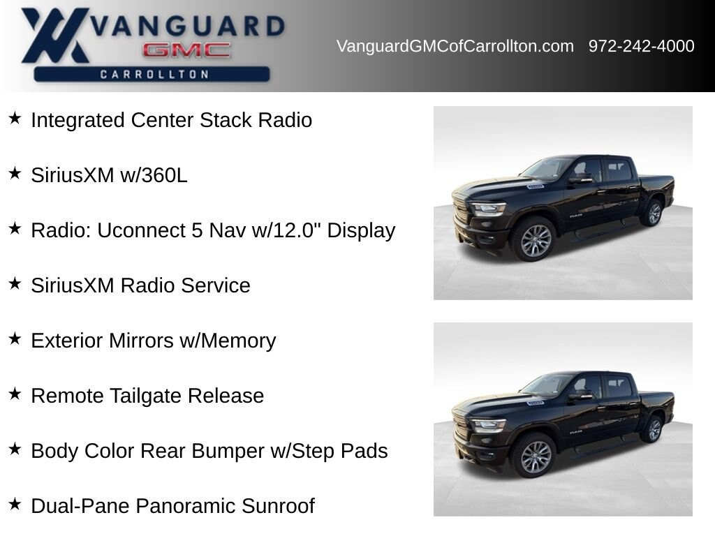 Used 2022 Ram 1500 Laramie Crew Cab 4x2 57 Box Truck