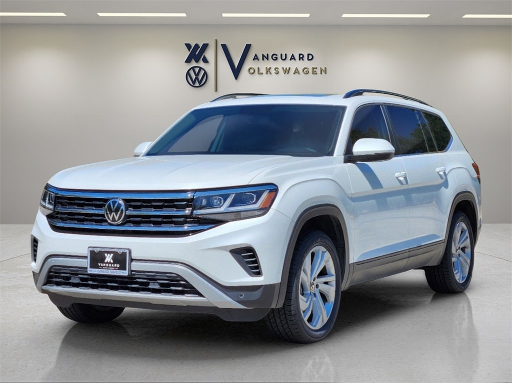 Used 2021 Volkswagen Atlas SE w/Tech with VIN 1V2JP2CAXMC588556 for sale in Austin, TX