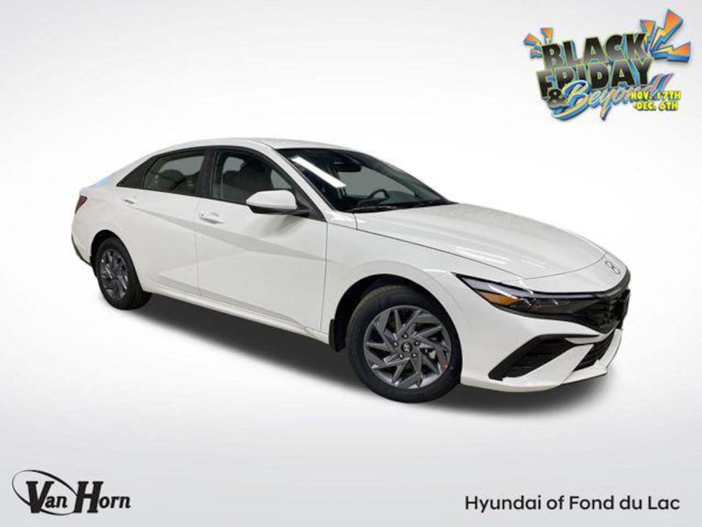 New 2025 Hyundai Elantra Hybrid Blue Sedan
