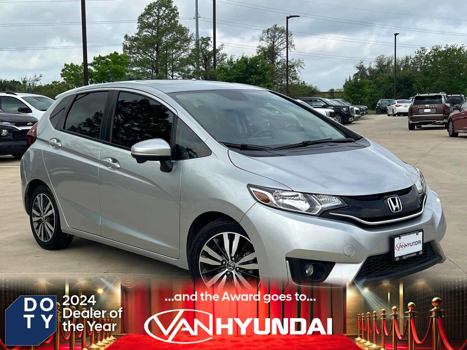 Alabaster Silver 2016 Honda Fit EX Hatchback Front-Wheel Drive Continuously Variable Transmission