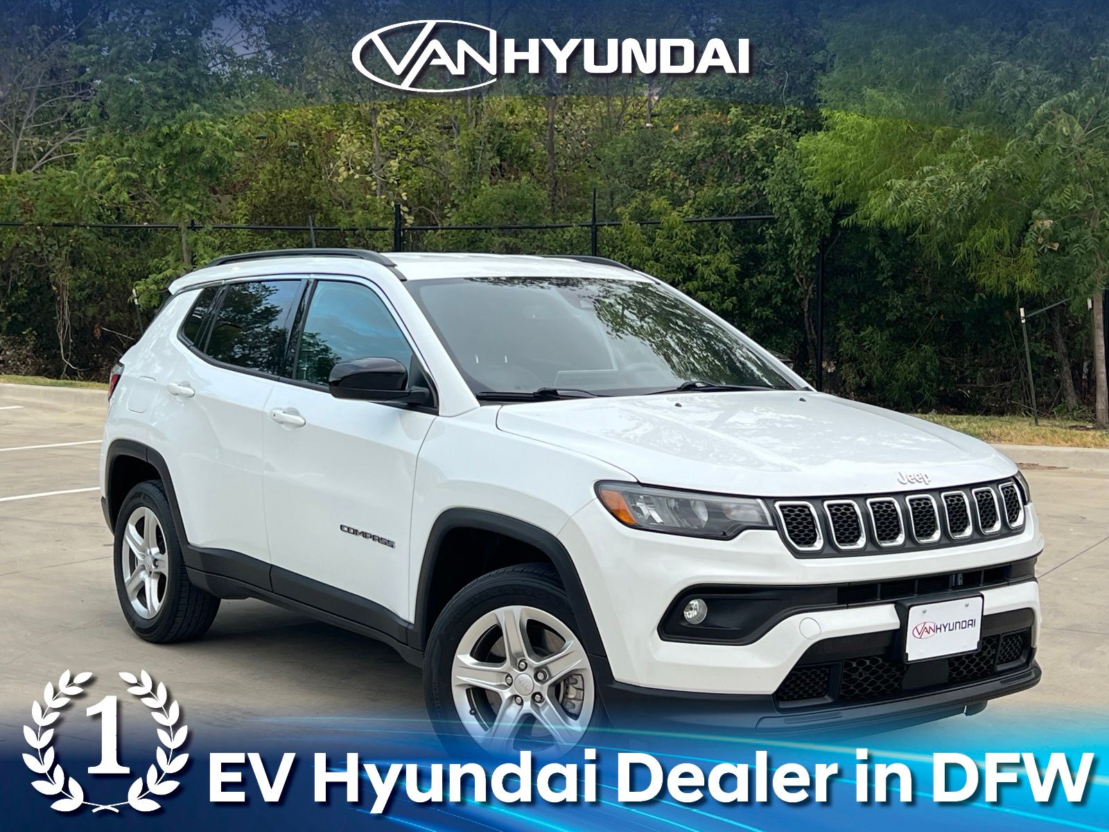 Bright White 2023 Jeep Compass SUV / Crossover Four-Wheel Drive 8-Speed Automatic