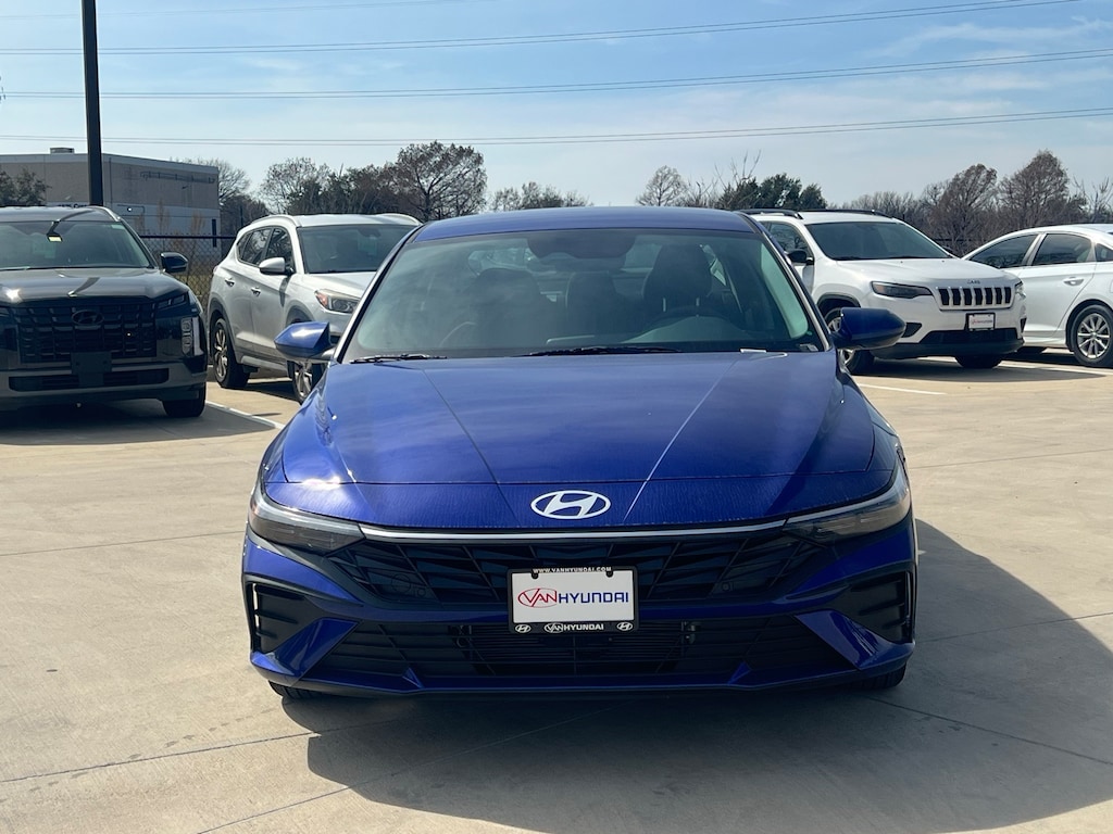 New 2026 Hyundai Elantra Hybrid Blue Sedan