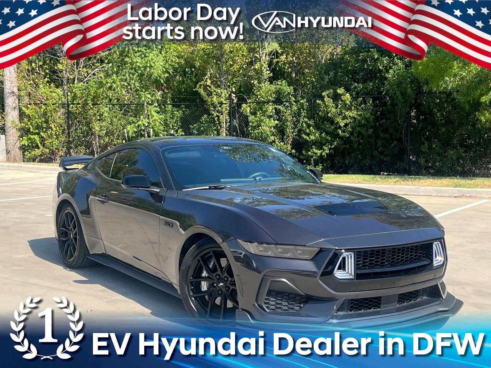 Gray Metallic 2024 Ford Mustang Coupe Rear-Wheel Drive Automatic