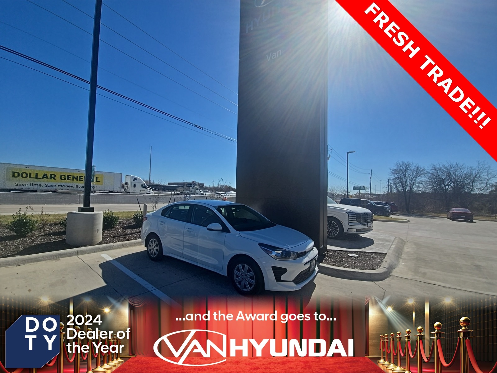 Used 2023 Kia Rio LX with VIN 3KPA24ADXPE605782 for sale in Carrollton, TX