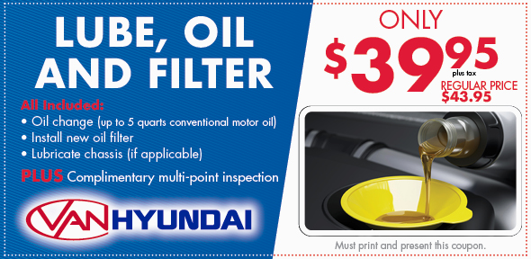 Van Hyundai Oil Changes & Car Maintenance