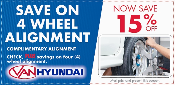 4 Wheel Alignment Van Hyundai Service Coupon Dallas TX