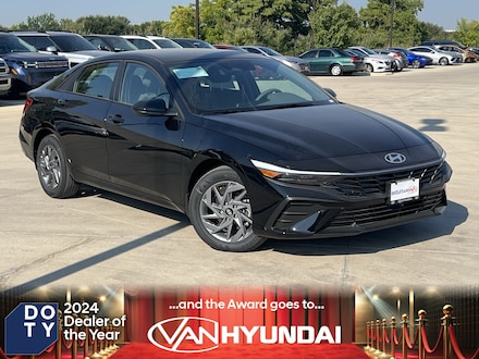 2025 Hyundai Elantra Hybrid Blue Sedan