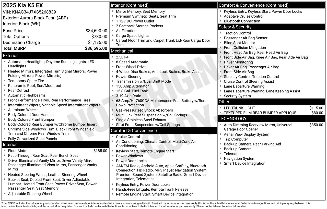 2025 Kia K5 EX photo 6