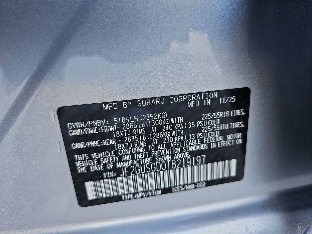 New 2026 Ice Silver Subaru Sport Hybrid image 38