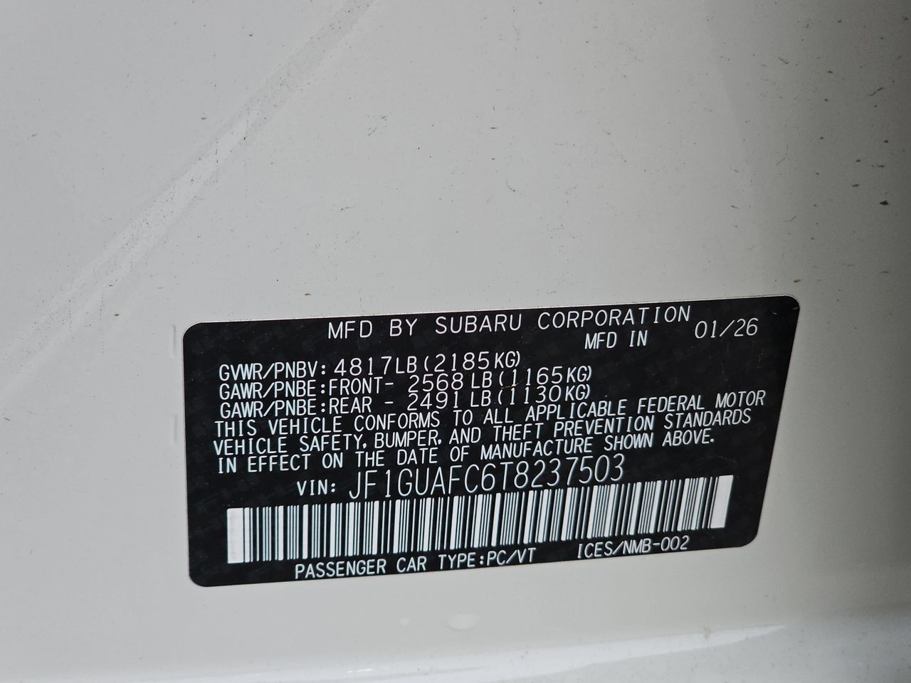 New 2026 Crystal White Pearl Subaru Sport image 36