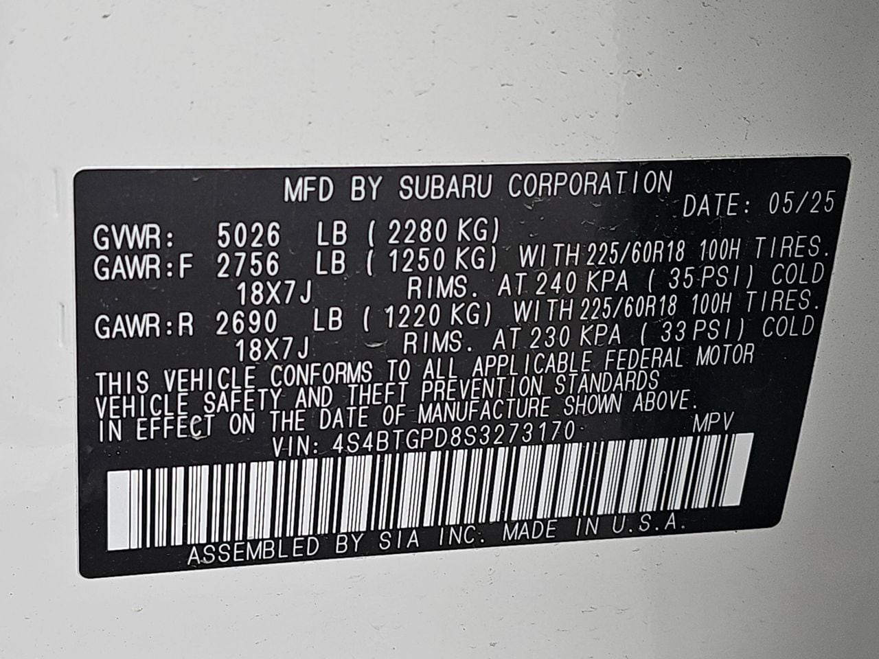 Certified Used 2025 Crystal White Pearl Subaru Touring XT image 44