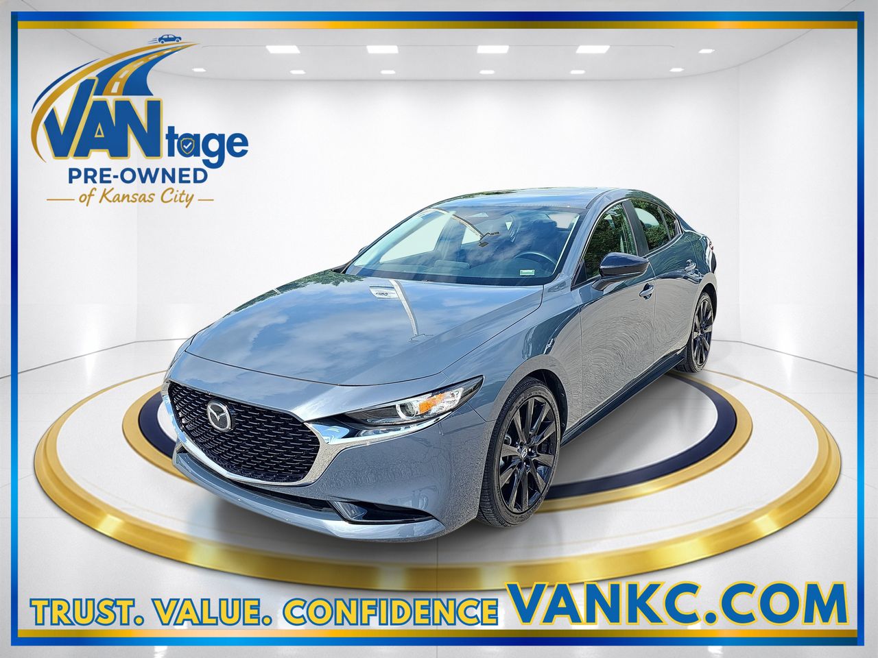 Polymetal Gray Metallic 2024 Mazda MAZDA3 2.5 S Carbon Edition Sedan AWD Sedan All-Wheel Drive 6-Speed Automatic