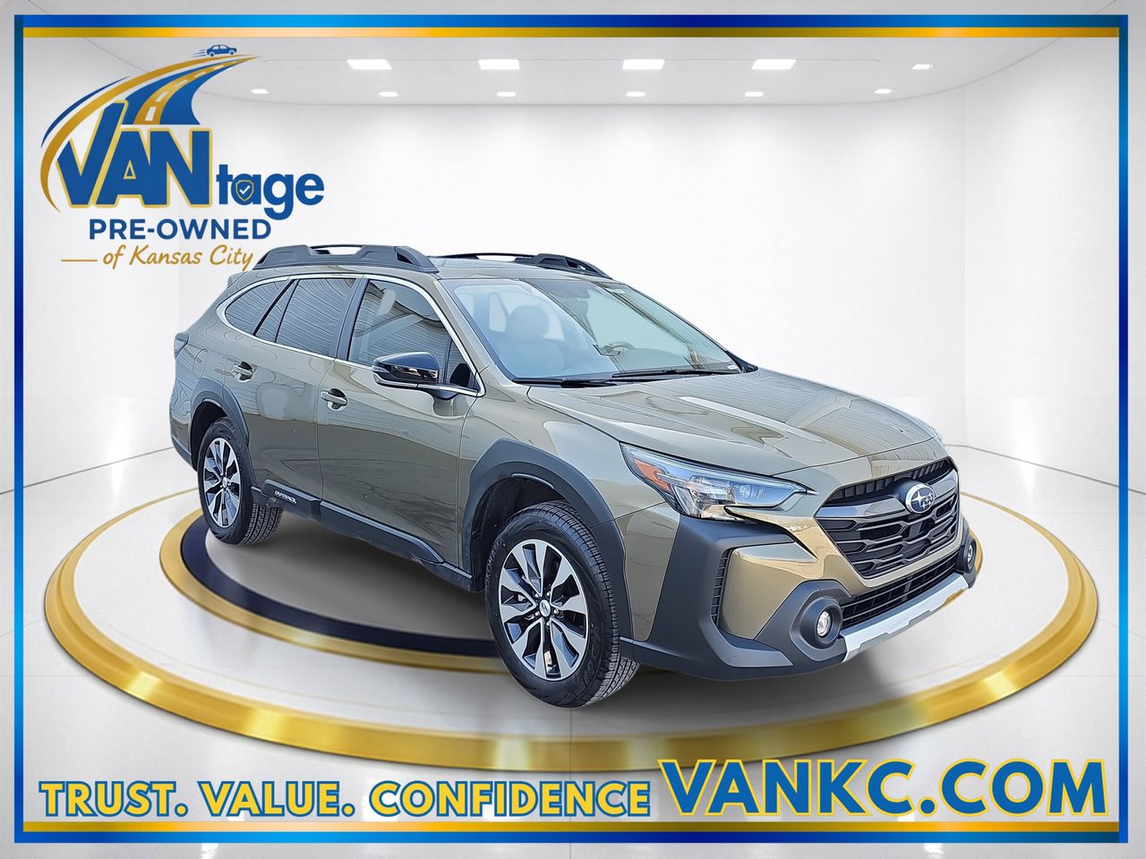 Certified Used 2025 Green Metallic Subaru Limited image 3