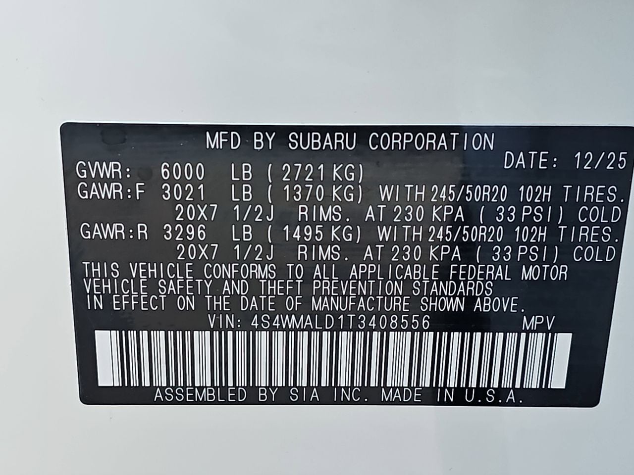 New 2026 Crystal White Pearl Subaru Onyx Edition Touring 7-Passenger image 40