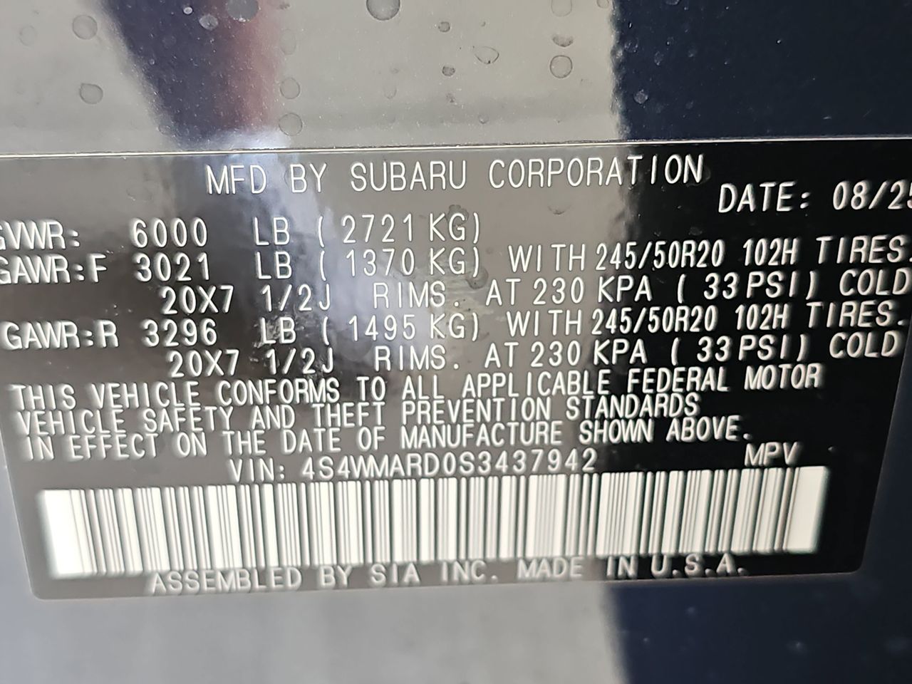Used 2025 Cosmic Blue Pearl Subaru Limited Bronze Edition image 45
