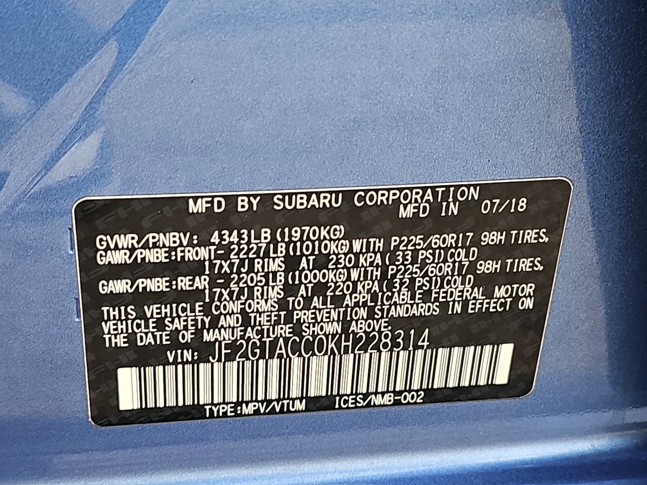 Used 2019 Quartz Blue Subaru 2.0i Premium image 40