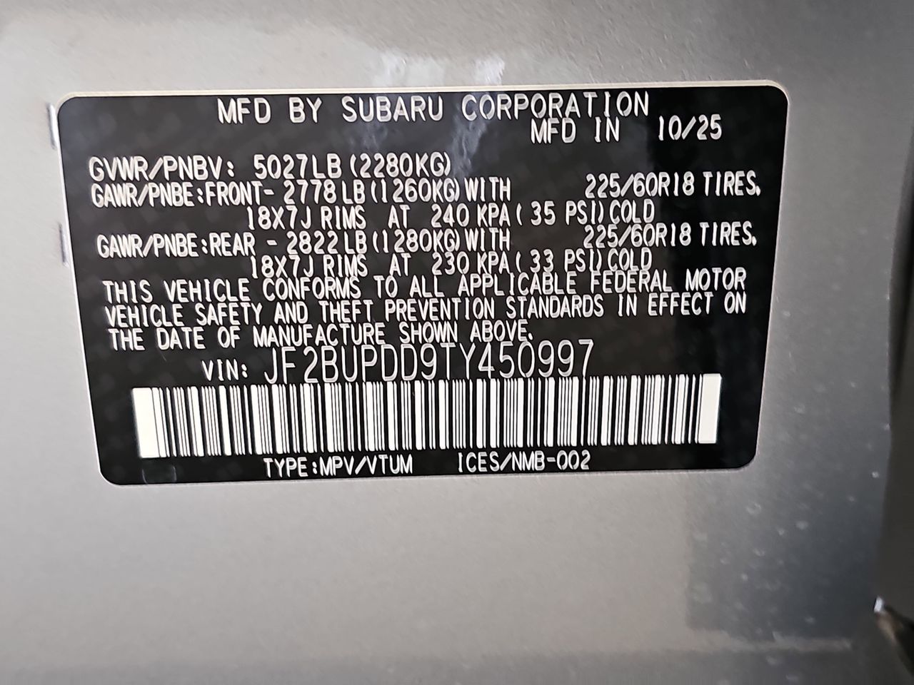 New 2026 Ice Silver Subaru Limited image 39