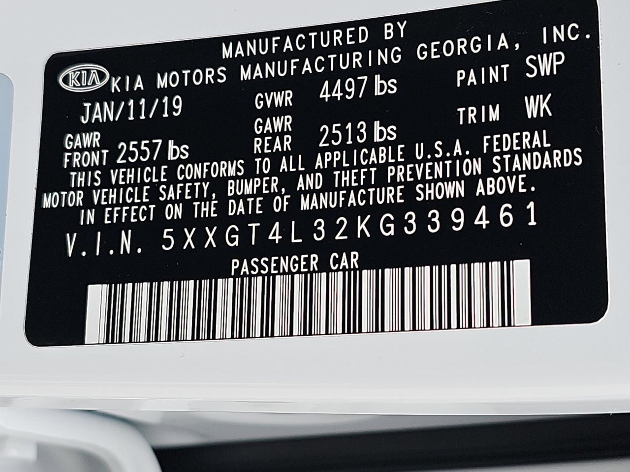 Used 2019 Snow White Pearl Kia LX image 39