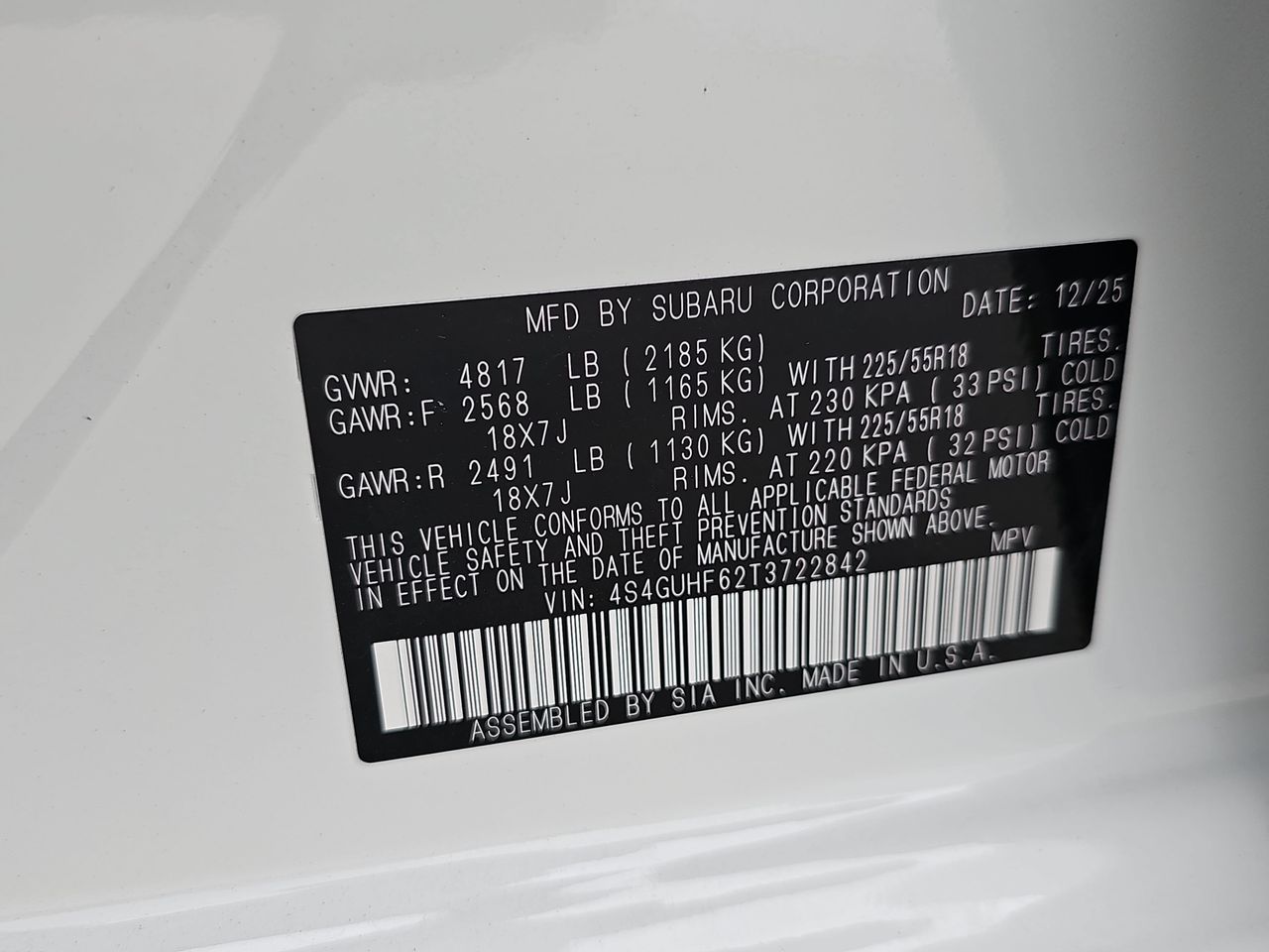 Certified Used 2026 Crystal White Pearl Subaru Sport image 41