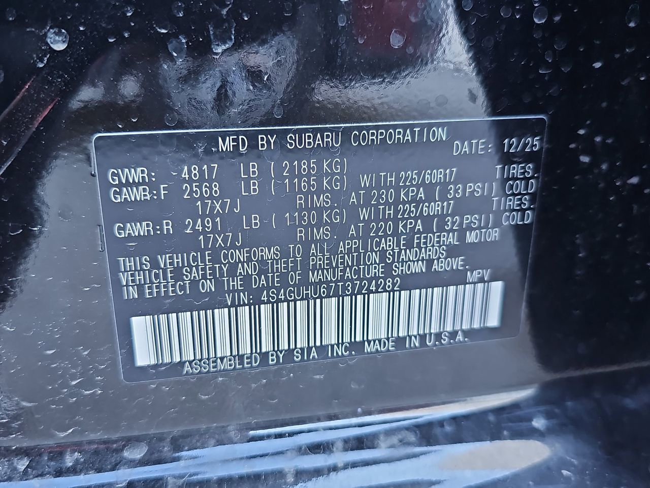 New 2026 Crystal Black Silica Subaru Wilderness image 37