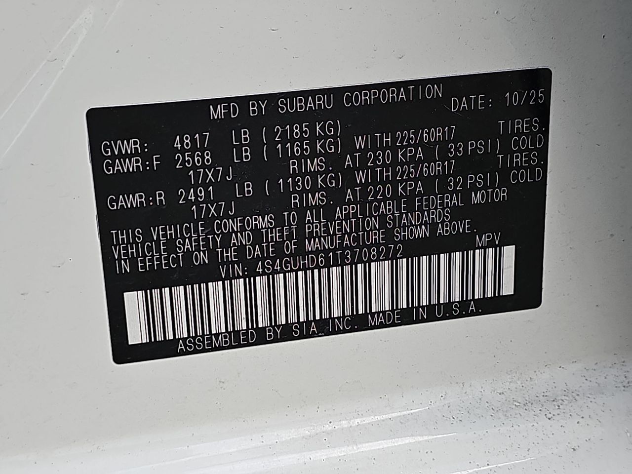 Certified Used 2026 Crystal White Pearl Subaru Premium image 41