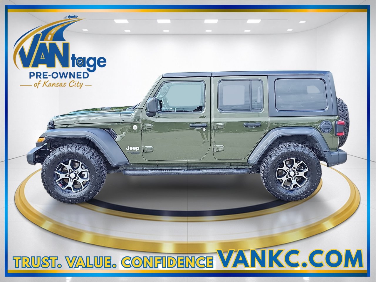 Used 2021 Sarge Green Clearcoat Jeep Unlimited Sport S image 10