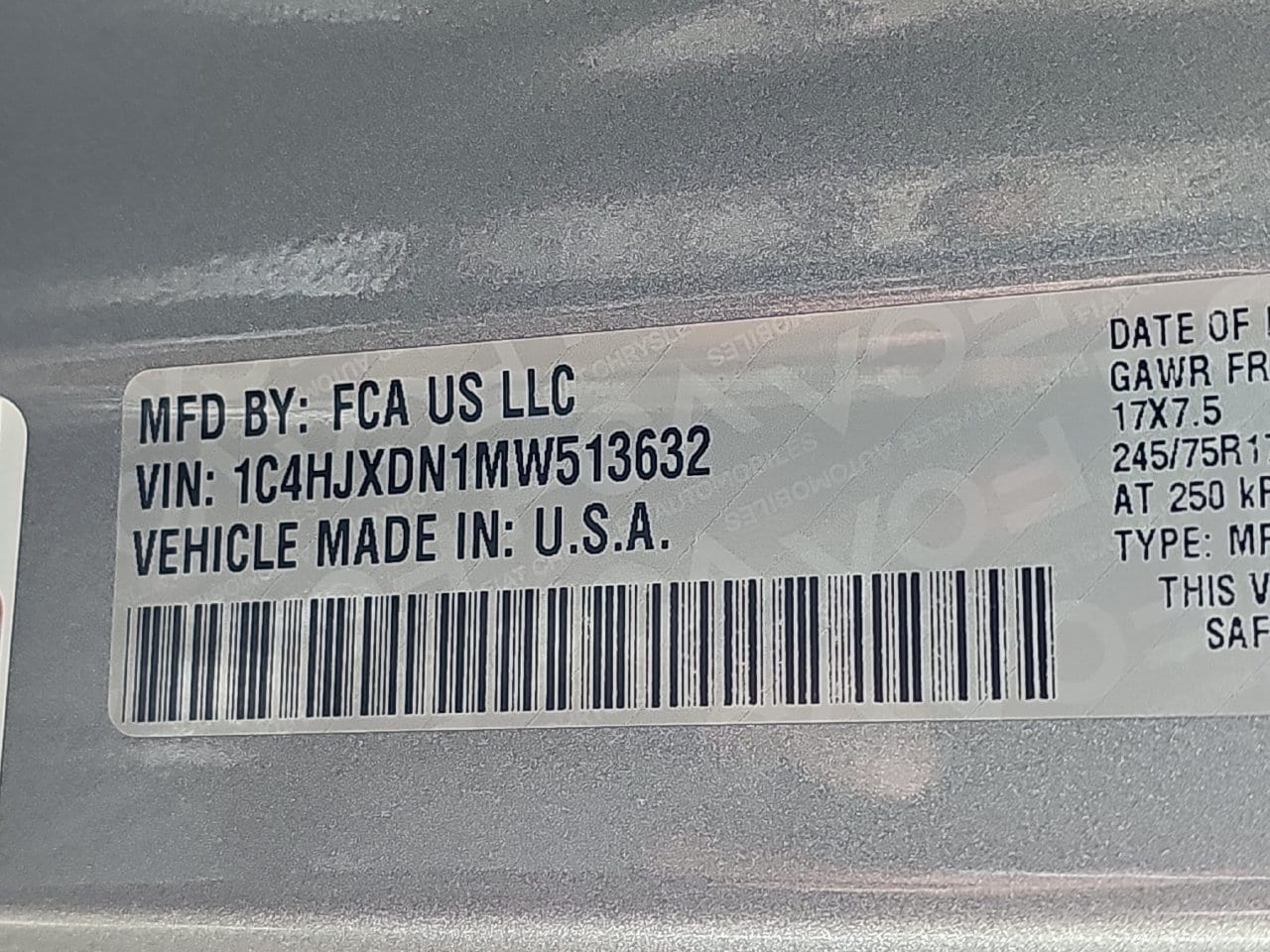 Used 2021 Billet Silver Metallic Clearcoat Jeep Unlimited Sport S image 38